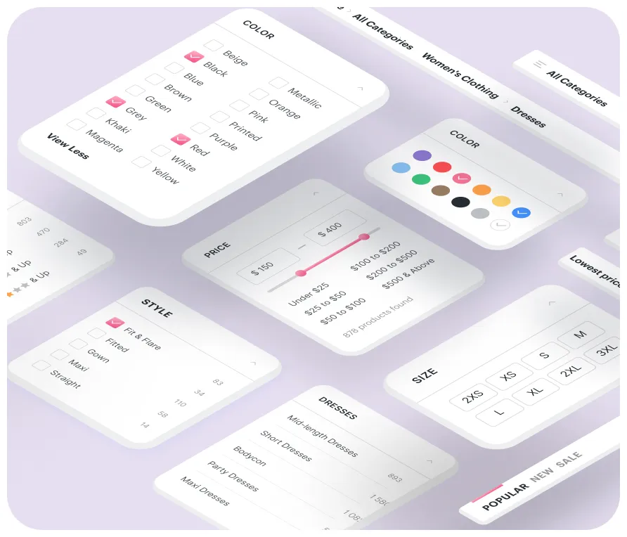 Ecommerce Website UI Components Isometric Design_result