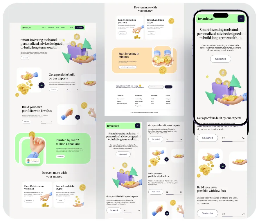 Financial Landing page UI Design_result