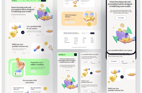 Financial Landing page UI Design