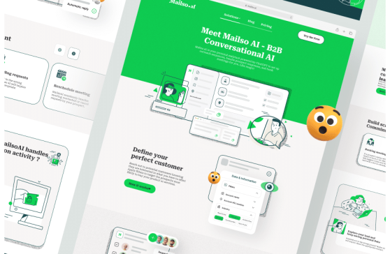 MailsoAI - B2B Email Conversational AI Landing page Design